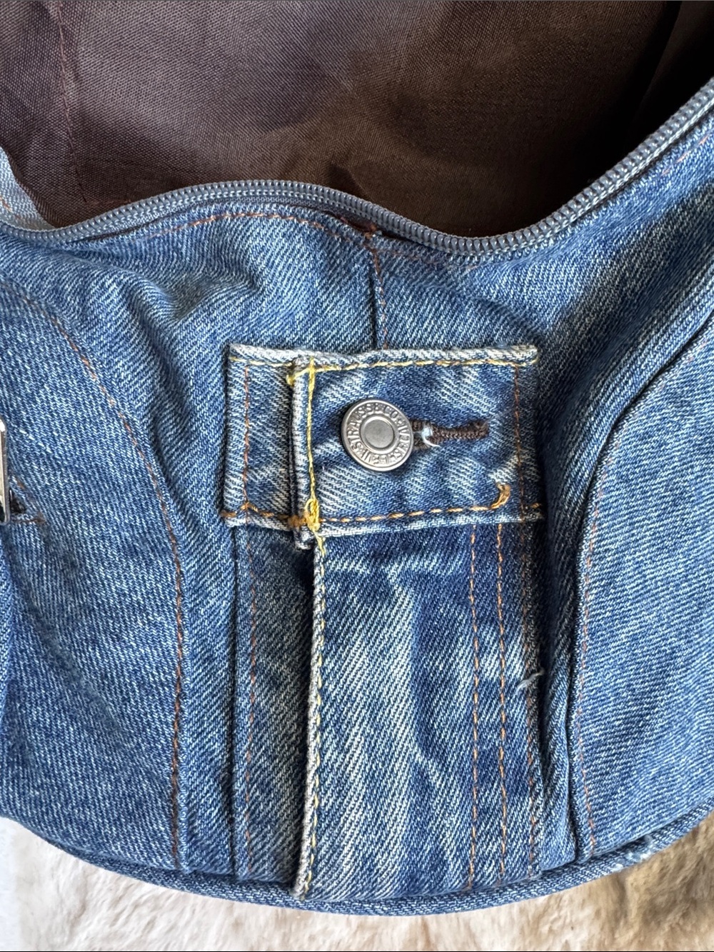 Levi's Denim Backpack Purse in Classic Blue - Picture 5 of 16
